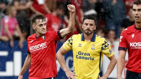 Aimar celebra su gol ante los canarios Aimar celebra su gol ante los canarios