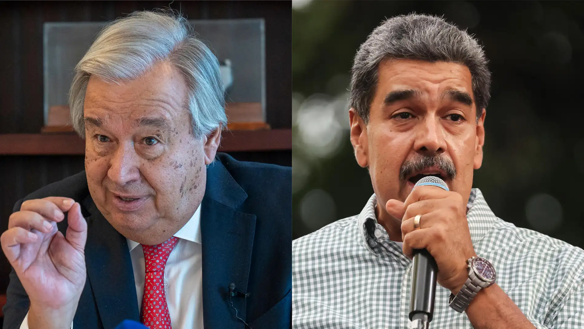 Combo de fotografías de archivo que muestra al secretario general de la ONU, António Guterres, y al presidente de Venezuela, Nicolás Maduro. Combo de fotografías de archivo que muestra al secretario general de la ONU, António Guterres, y al presidente de Venezuela, Nicolás Maduro.