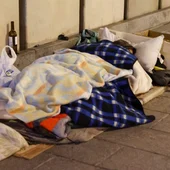 Imagen de una persona sin hogar Imagen de una persona sin hogar