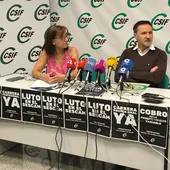 Ana Isabel Fernández y Guillermo Rubio durante la rueda de prensa en Ciudad Real Ana Isabel Fernández y Guillermo Rubio durante la rueda de prensa en Ciudad Real