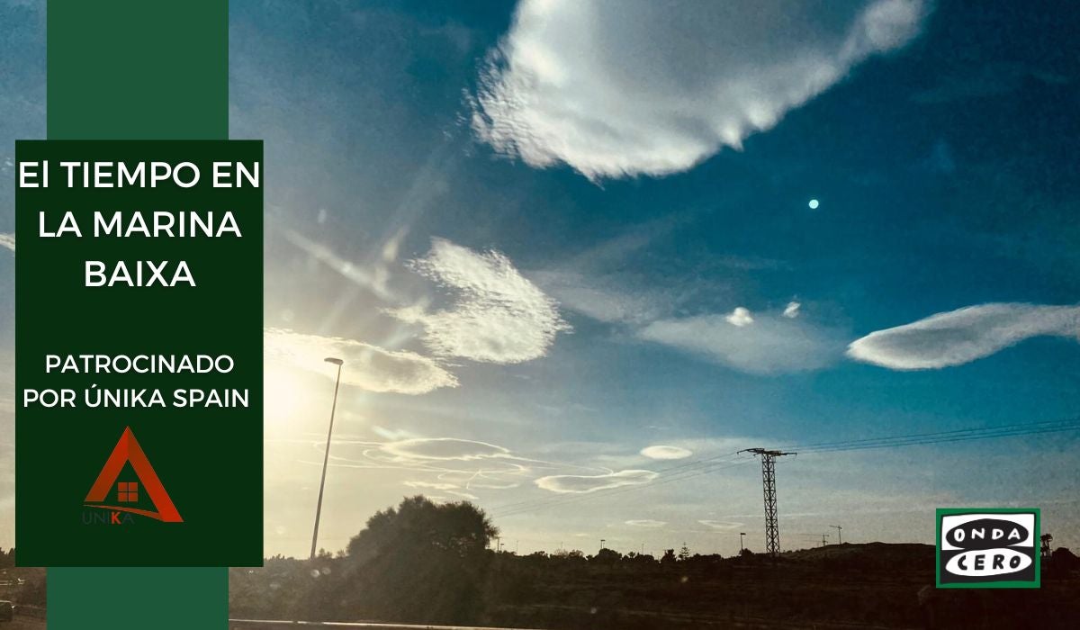 Tiempo con nubes y claros y algún chubasco disperso para iniciar la semana en la Marina Baixa Tiempo con nubes y claros y algún chubasco disperso para iniciar la semana en la Marina Baixa