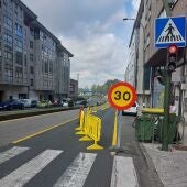 Las obras de humanización de O Milladoiro comienzan esta semana y ya está señalizada la prohibición de estacionamiento en el carril en sentido Santiago 