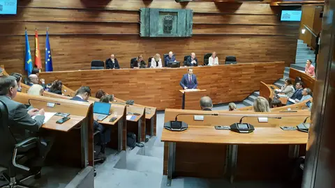 El presidente del Principado Adrián Barbón, en el debate de orientación política de la Junta General El presidente del Principado Adrián Barbón, en el debate de orientación política de la Junta General
