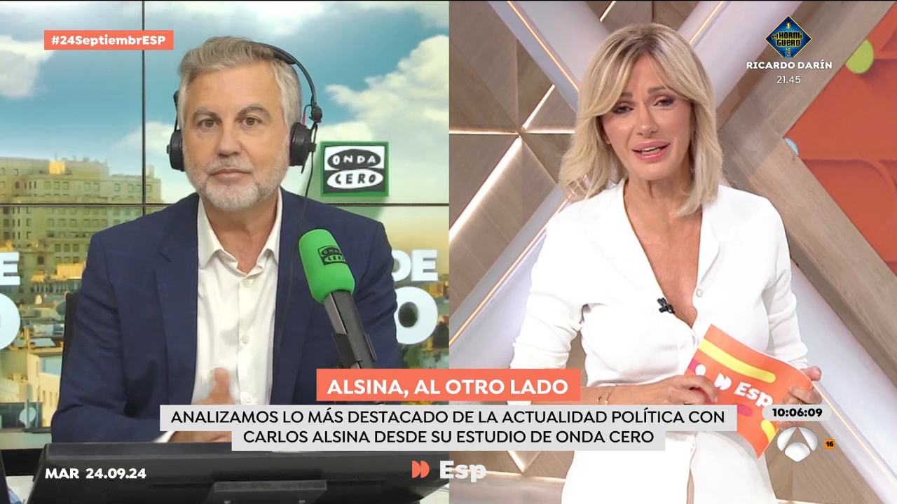 Alsina, sobre el fracaso de la negociación entre el PSOE y Junts: "Ya ha perdido el Gobierno la votación del jueves" Alsina, sobre el fracaso de la negociación entre el PSOE y Junts: "Ya ha perdido el Gobierno la votación del jueves"