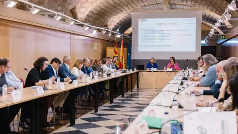 La reunión de la mesa ha tenido lugar en la sala Hermanos Bayeu del Pignatelli La reunión de la mesa ha tenido lugar en la sala Hermanos Bayeu del Pignatelli
