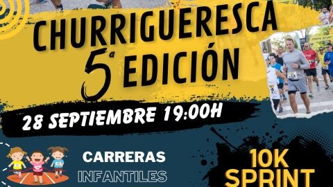 Cartel de la V Carrera Churrigueresca de Nuevo Bazt&aacute;n