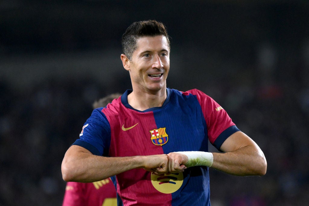 El Barça mantiene el pleno gracias a un gol de Lewandowski El Barça mantiene el pleno gracias a un gol de Lewandowski