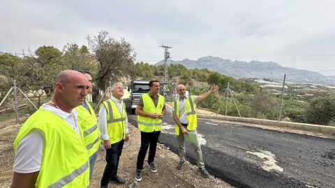 La Nucía inicia las obras de asfaltado del Camí de la Rompuda