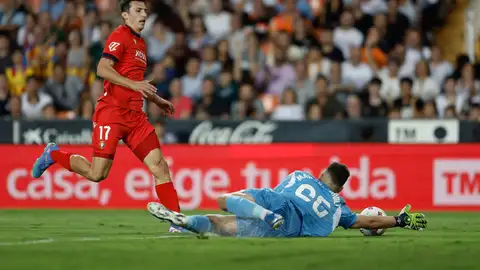 Mamardashvili es el portero más joven en llegar a 100 partidos de LaLiga con el Valencia Mamardashvili es el portero más joven en llegar a 100 partidos de LaLiga con el Valencia