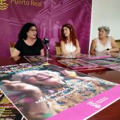 Instantes de la rueda de prensa celebrada en el Ayuntamiento de Puerto Real