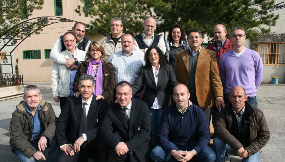 Begoña y el resto de colaboradores en la UTE de Villabona Begoña y el resto de colaboradores en la UTE de Villabona