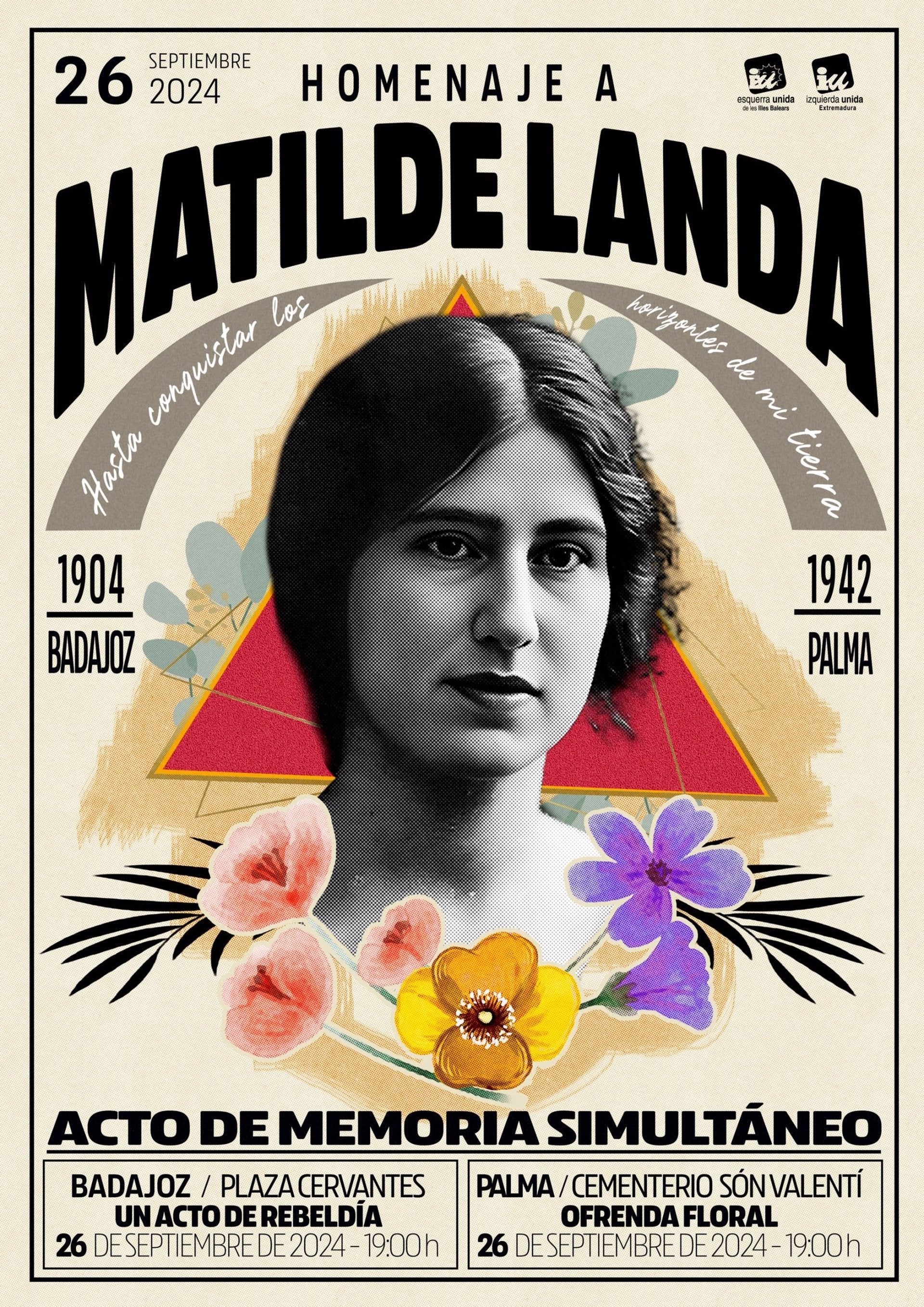 La defensora de derechos humanos Matilde Landa recibirá un homenaje este jueves en un acto simultáneo en Badajoz y Palma La defensora de derechos humanos Matilde Landa recibirá un homenaje este jueves en un acto simultáneo en Badajoz y Palma