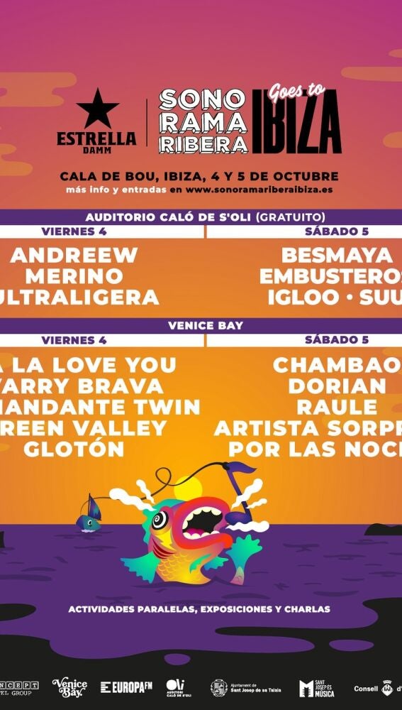 El Sonorama Ribera goes to Ibiza se celebra 4 y 5 de octubre