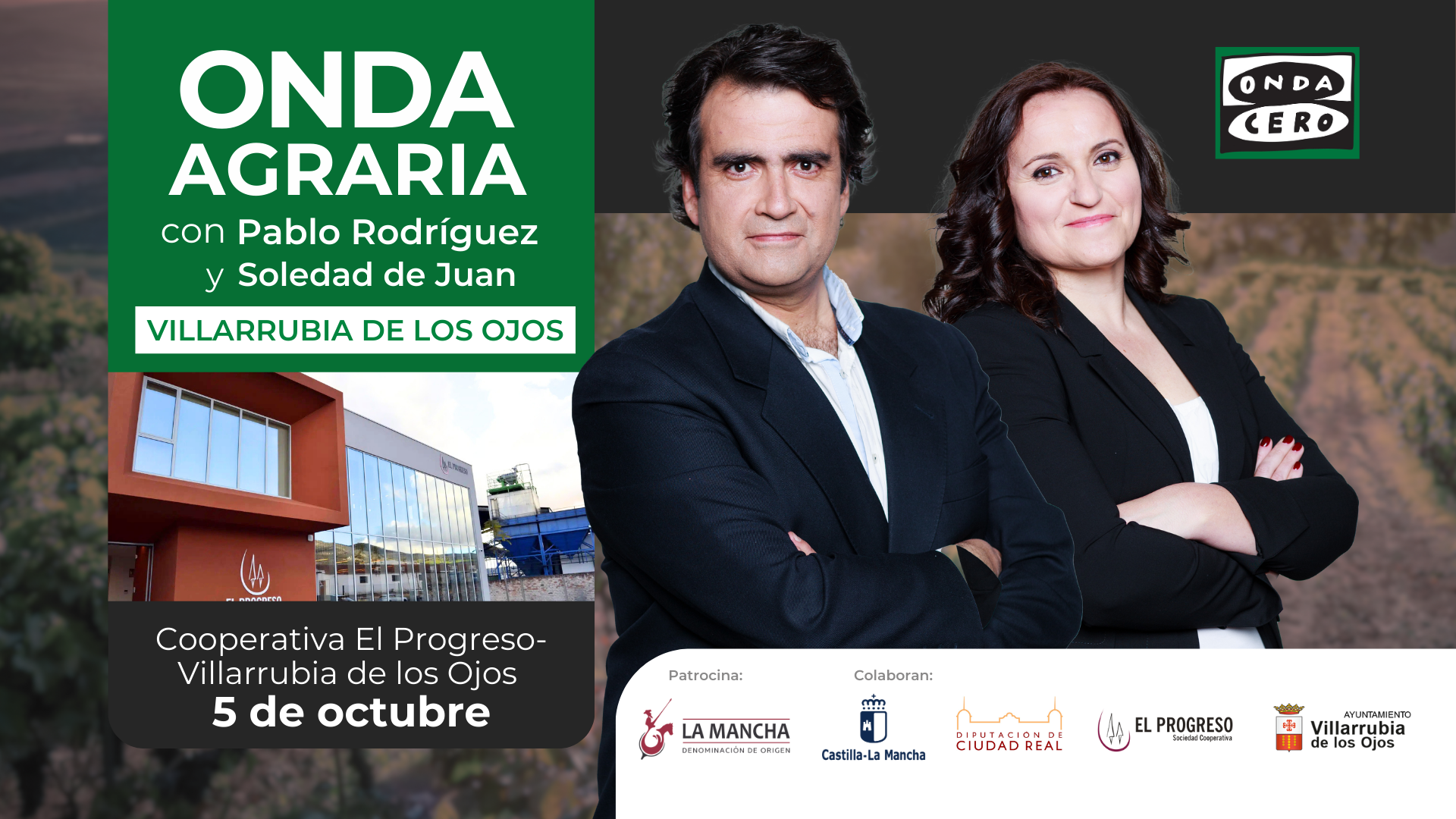 Programa especial de Onda Agraria desde Villarrubia de los Ojos: vendimia y Denominación de Origen La Mancha Programa especial de Onda Agraria desde Villarrubia de los Ojos: vendimia y Denominación de Origen La Mancha