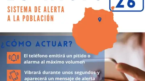 El sistema Es Alert de protección civil se está probando en Canarias El sistema Es Alert de protección civil se está probando en Canarias