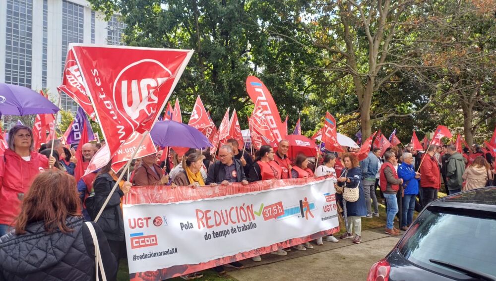 Manifestación por la reducción de la jornada laboral