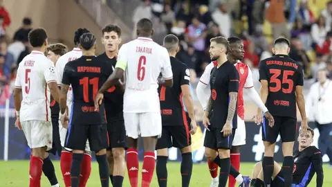 Partido de Liga de Campeones entre Mónaco y FC Barcelona Partido de Liga de Campeones entre Mónaco y FC Barcelona