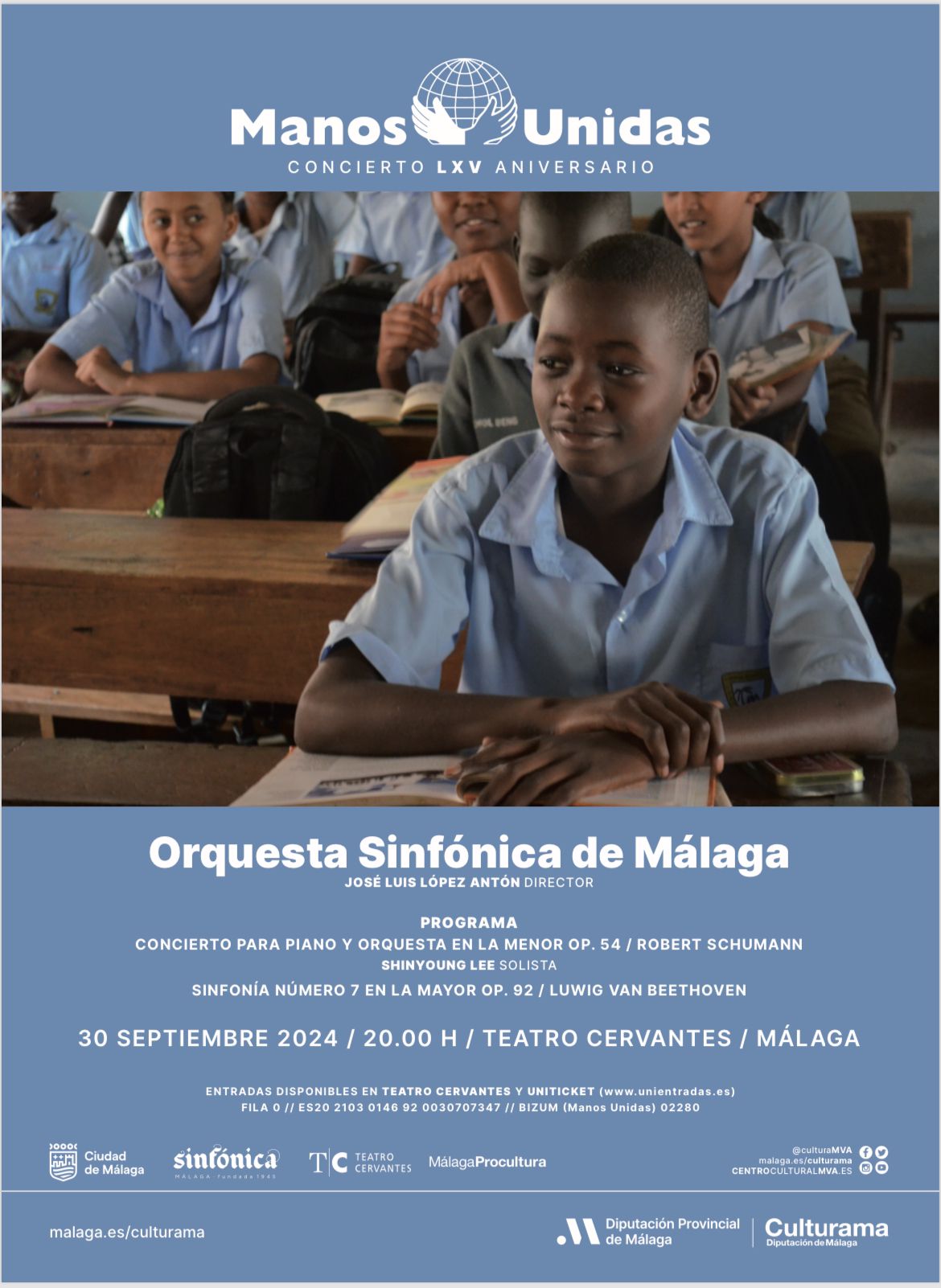 Manos Unidas celebra su 65 aniversario con un concierto benéfico en el Teatro Cervantes Manos Unidas celebra su 65 aniversario con un concierto benéfico en el Teatro Cervantes