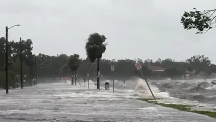 Imágenes del huracán Helene a su paso por Florida