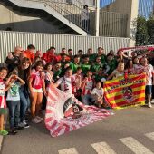 Afición del Fertiberia Balonmano desplazada hasta Barcelona para vivir el Barça B-Fertiberia Balonmano