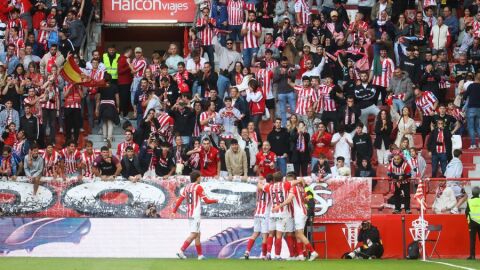 Celebraci&oacute;n del gol de Rosas
