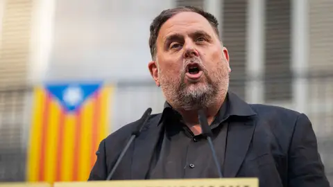 Imagen de archivo del exvicepresidente de la Generalitat, Oriol Junqueras en un acto electoral de ERC. Imagen de archivo del exvicepresidente de la Generalitat, Oriol Junqueras en un acto electoral de ERC. EFE/ David Borrat