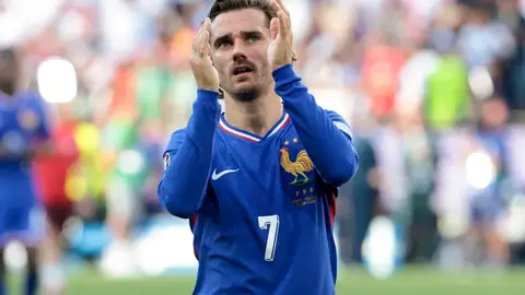 Antoine Griezmann con la selección francesa en la Eurocopa de 2024 Antoine Griezmann con la selección francesa en la Eurocopa de 2024