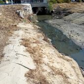 Una de las cunetas en la zona rural de Puerto Real