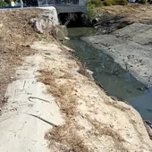 Una de las cunetas en la zona rural de Puerto Real Una de las cunetas en la zona rural de Puerto Real