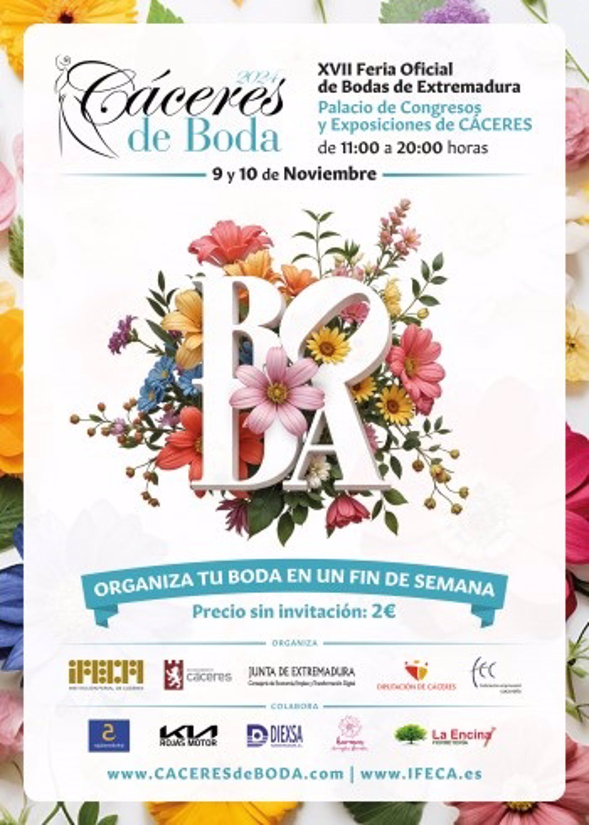 La XVII edición de la Feria 'Cáceres de boda' regresará al Palacio de Congresos los días 9 y 10 de noviembre La XVII edición de la Feria 'Cáceres de boda' regresará al Palacio de Congresos los días 9 y 10 de noviembre