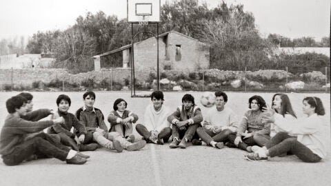 Alumnos colegio Jos&eacute; Mar&iacute;a Boquera de Carcaixent en 1974