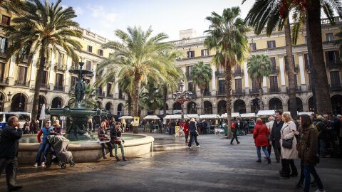 Imatge de la pla&ccedil;a reial de Barcelona