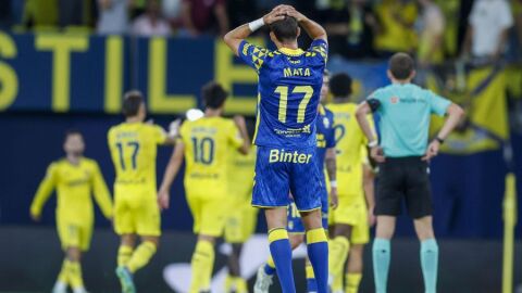 Jaime Mata lamenta uno de los goles encajados por Las Palmas 