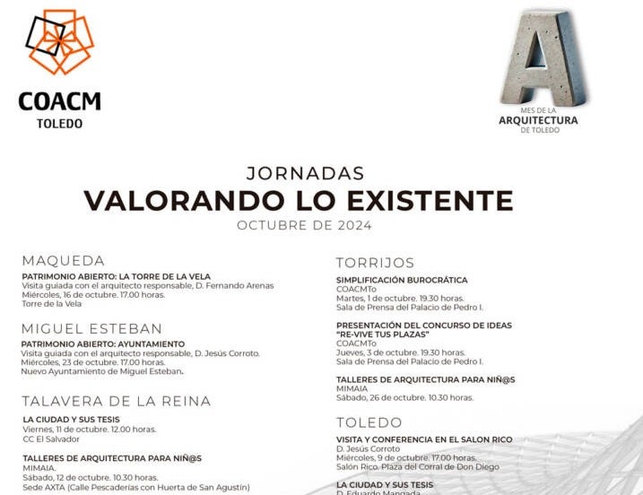 Arranca el mes de la arquitectura del COACM Toledo Arranca el mes de la arquitectura del COACM Toledo