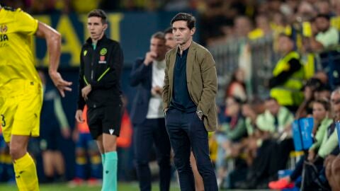 Marcelino en el partido ante la UD Las Palmas