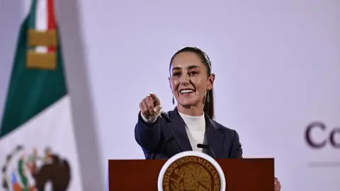 La presidenta de México, Claudia Sheinbaum, durante su primer conferencia de prensa Sheinbaum insiste en una disculpa pública de España porque "engrandece a los pueblos y los gobiernos"