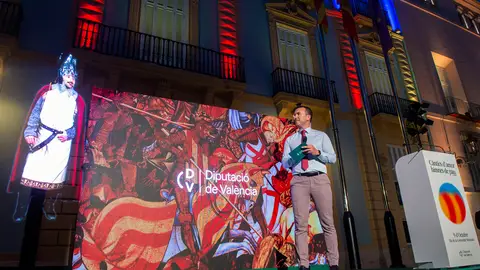 Mompó durante la presentación de la campaña con motivo del día de la Comunitat Valenciana. Mompó durante la presentación de la campaña con motivo del día de la Comunitat Valenciana.