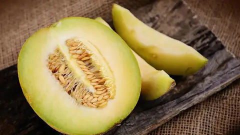 Imagen de archivo de un melón. Imagen de archivo de un melón.