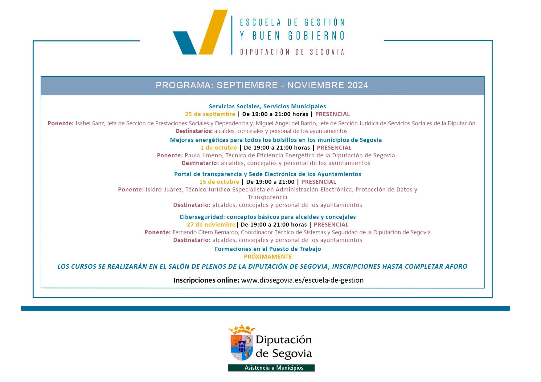 La Escuela de Gestión y Buen Gobierno de la Diputación imparte una jornada sobre eficiencia energética La Escuela de Gestión y Buen Gobierno de la Diputación imparte una jornada sobre eficiencia energética