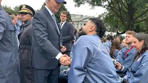 Un jugador del BSR Amiab Albacete recibido en la Casa Blanca Un jugador del BSR Amiab Albacete recibido en la Casa Blanca
