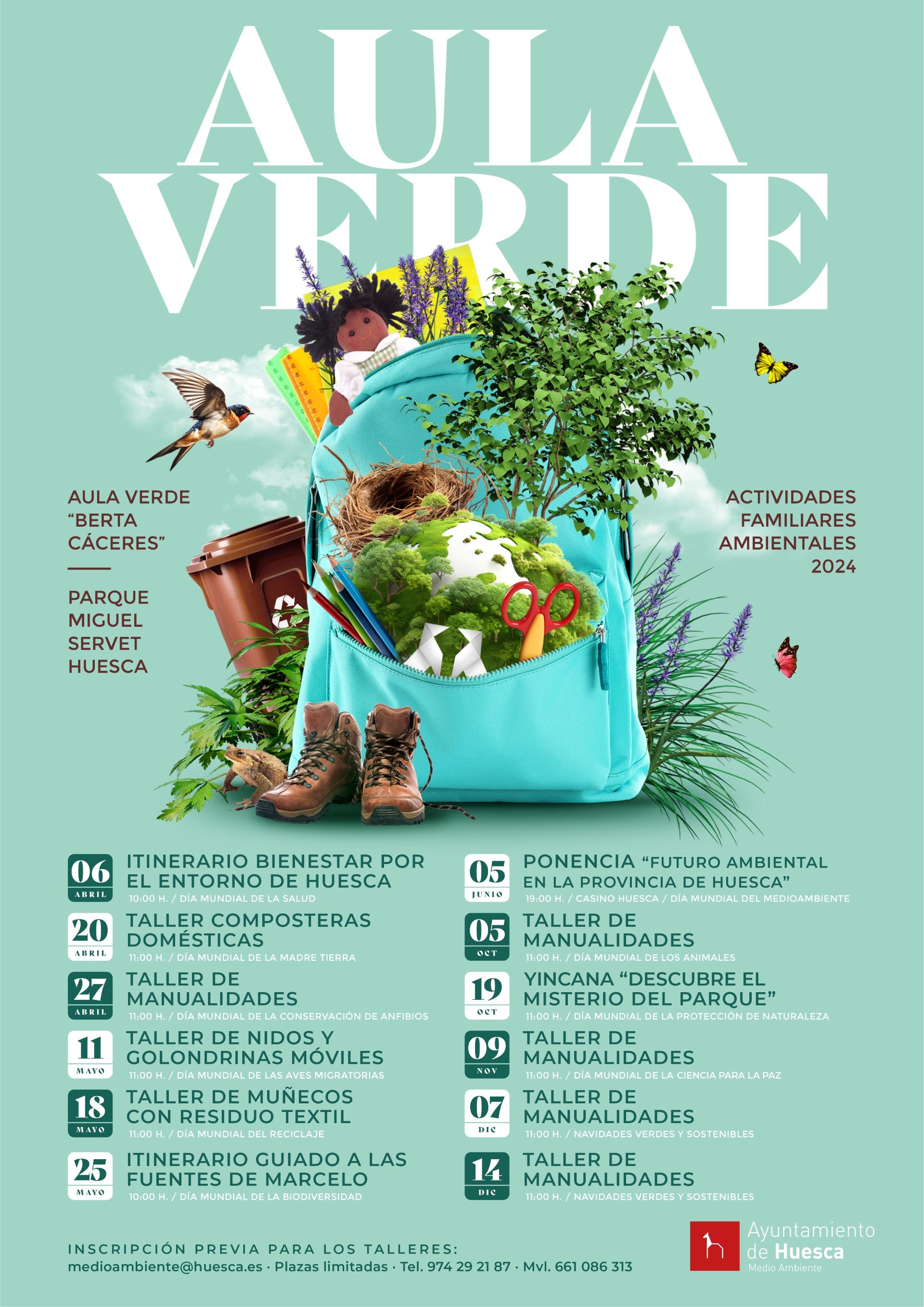 El Aula Verde "Berta Cáceres" de Huesca regresa con talleres y una yincana El Aula Verde "Berta Cáceres" de Huesca regresa con talleres y una yincana