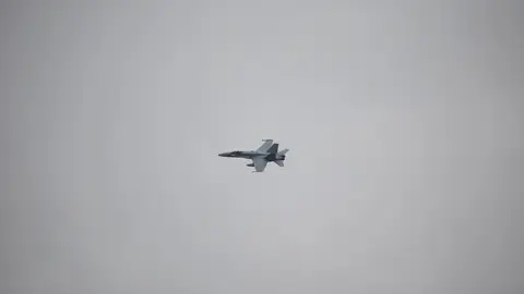Un caza F18 en vuelo en una imagen de archivo Un caza F18 en vuelo en una imagen de archivo/ Ricardo Rubio / Europa Press