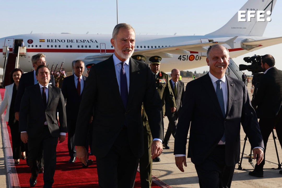 El rey, en Jordania: "El conflicto en Oriente Medio debe acabar cuanto antes" El rey, en Jordania: "El conflicto en Oriente Medio debe acabar cuanto antes"