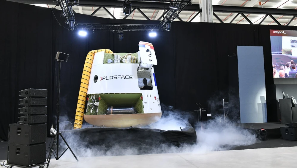 Prototipo de la cápusla espacial tripulada sobre la que trabaja PLD Space de Elche. Prototipo de la cápusla espacial tripulada sobre la que trabaja PLD Space de Elche.