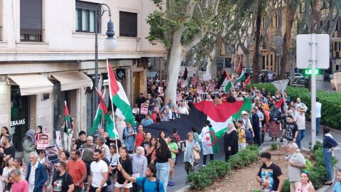 Un millar de personas se manifiestan en Palma en solidaridad con Palestina