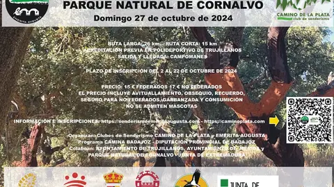 Los clubes de senderismo Camino de la Plata y Emérita Augusta organizan la II edición de la Ruta Parque Natural de Cornalvo Los clubes de senderismo Camino de la Plata y Emérita Augusta organizan la II edición de la Ruta Parque Natural de Cornalvo