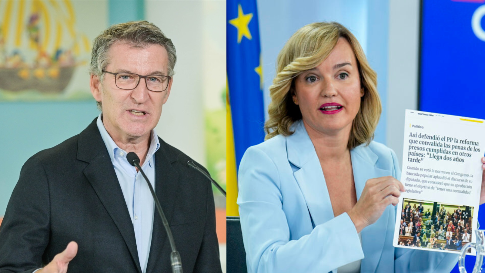 Feijóo pide retirar la enmienda sobre beneficios penales para etarras y el Gobierno le exige que deje de usar el terrorismo Feijóo pide retirar la enmienda sobre beneficios penales para etarras y el Gobierno le exige que deje de usar el terrorismo