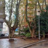 Cortado el acceso a la plaza del Libro por el temporal