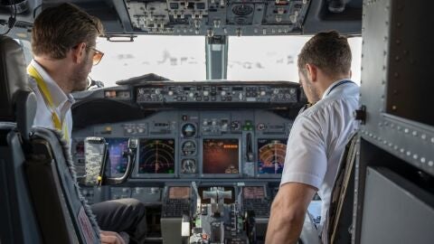 Imagen de archivo de la cabina de un avi&oacute;n