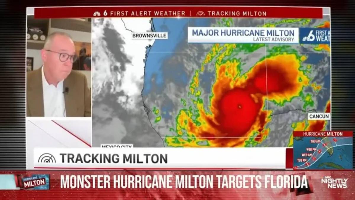 El desgarrador momento en que un meteorólogo rompe a llorar al informar del huracán Milton: "Es horrible" El desgarrador momento en que un meteorólogo rompe a llorar al informar del huracán Milton: "Es horrible"